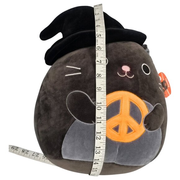 Squishmallows Rambly Black Cat Peace Sign Witch Hat Plush 14" Halloween Stuffed - Picture 12 of 14